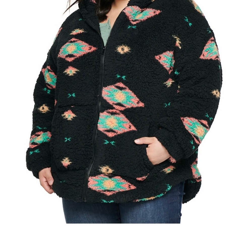 Junior Plus Size Sherpa Hoodie